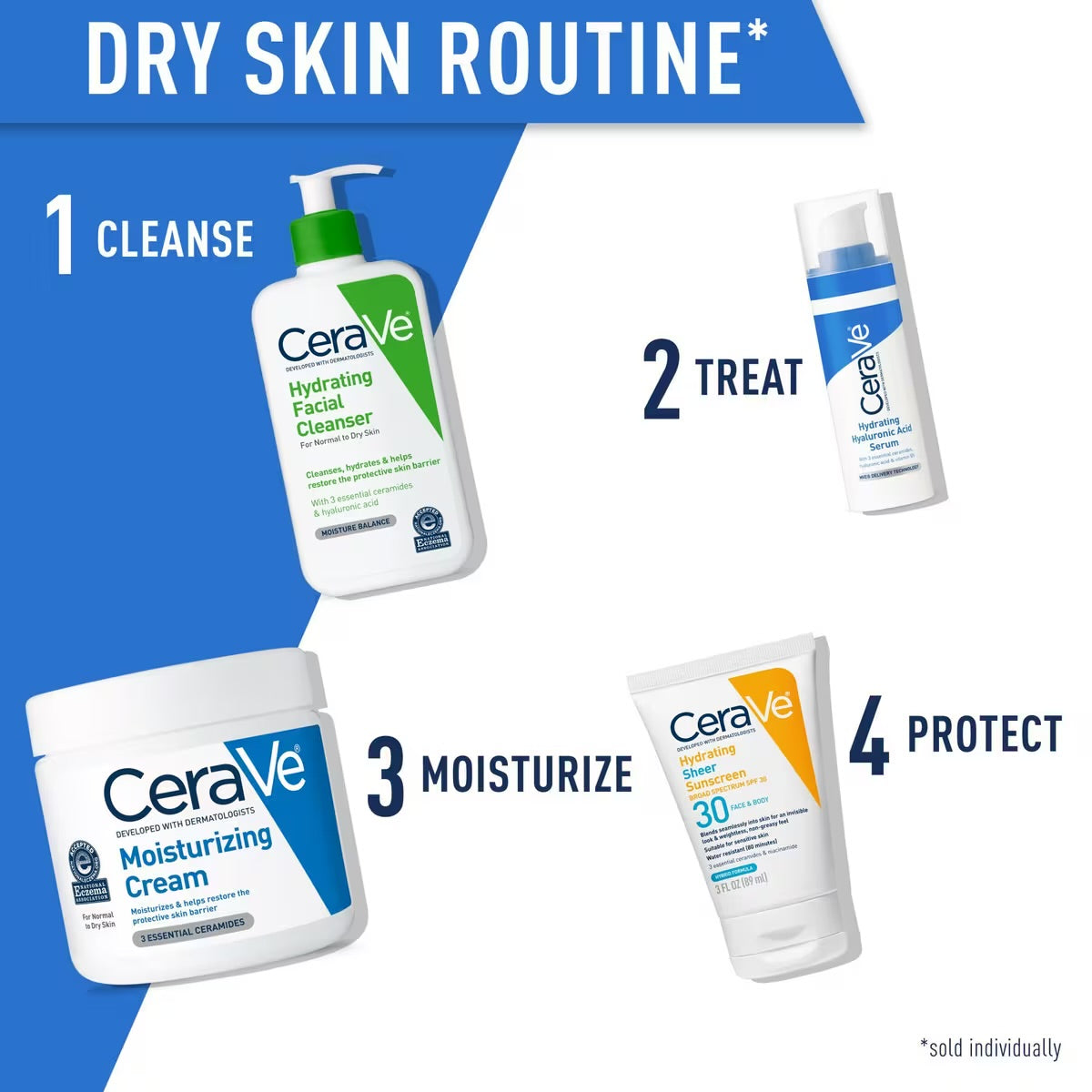 Cerave Moisturizing Cream, Body & Face Moisturizer for Balanced to Dry Skin
