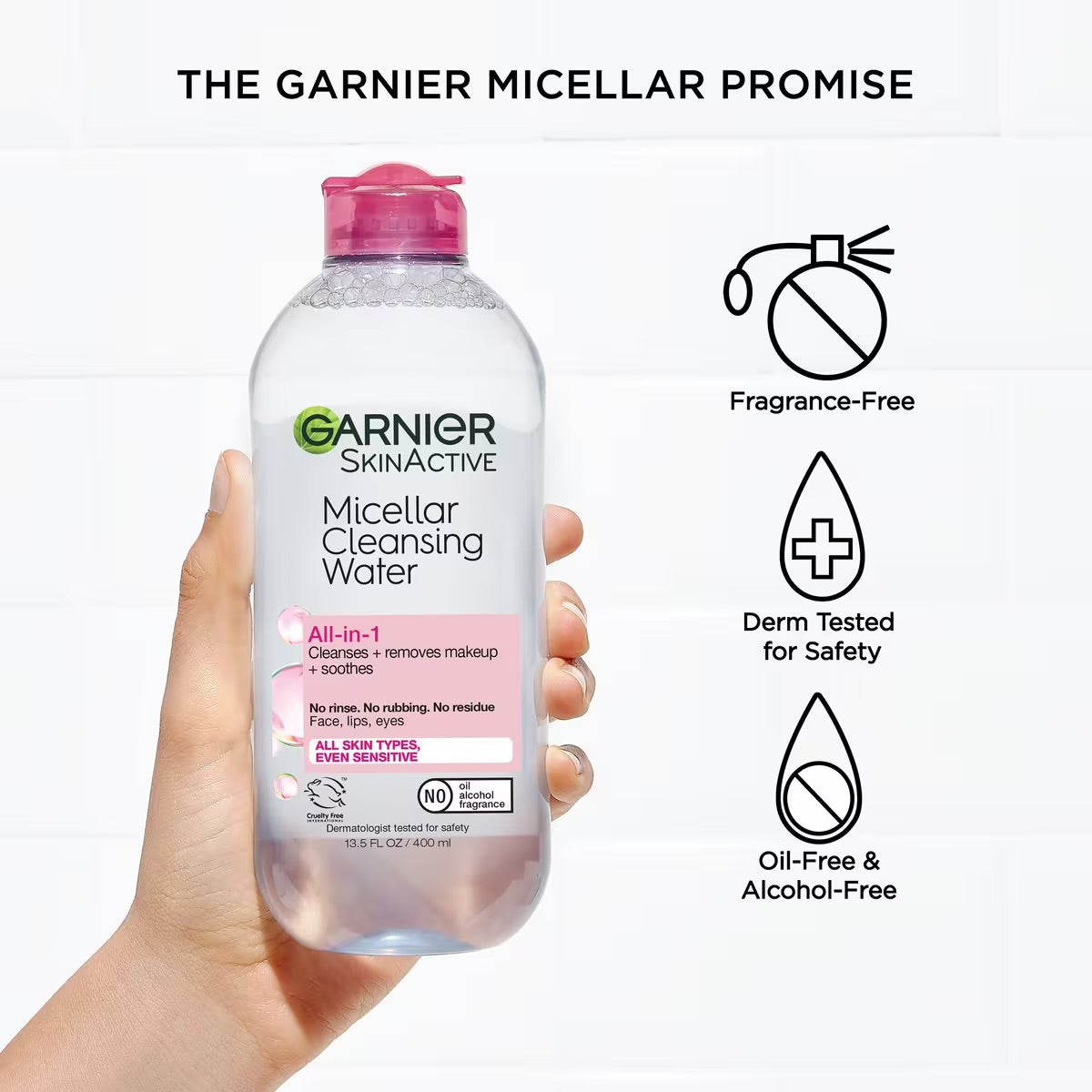 Garnier SkinActive Micellar Cleansing Water All-in-1 Cleanser & Makeup Remover - 400ml