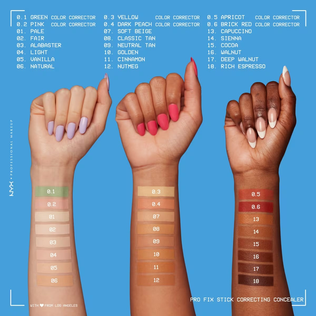 NYX Pro Fix Stick Color Correcting Concealers