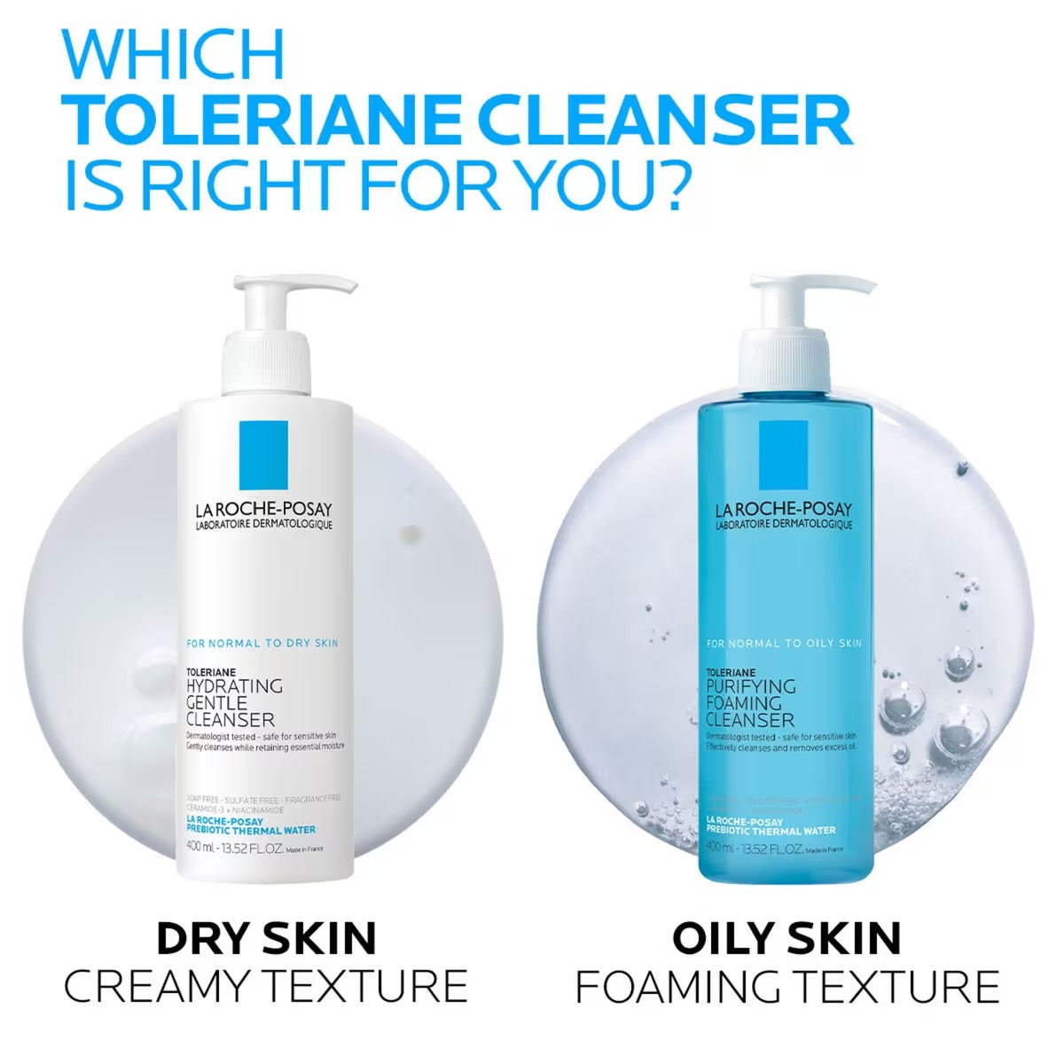 La Roche-Posay Toleriane Purifying Foaming Face Wash for Oily Skin - 400ml