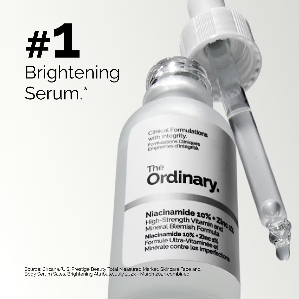 The Ordinary Niacinamide 10% + Zinc 1% Brightening Serum - 30ml