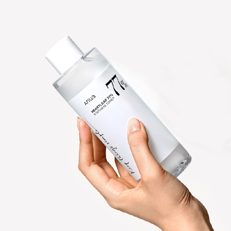 Anua Heartleaf 77% Soothing Toner 250ml bottle for sensitive skin care