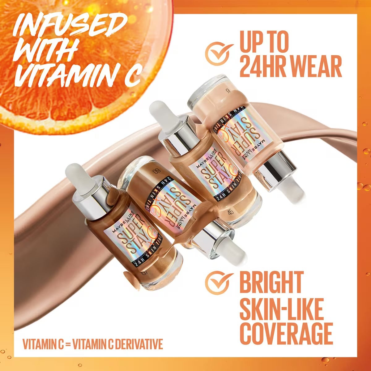 Maybelline Super Stay 24H Skin Tint + Vitamin C