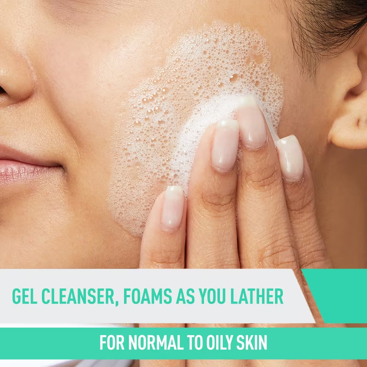 Cerave Foaming Facial Cleanser, Gel-Based Face Wash for Balanced to Oily Skin