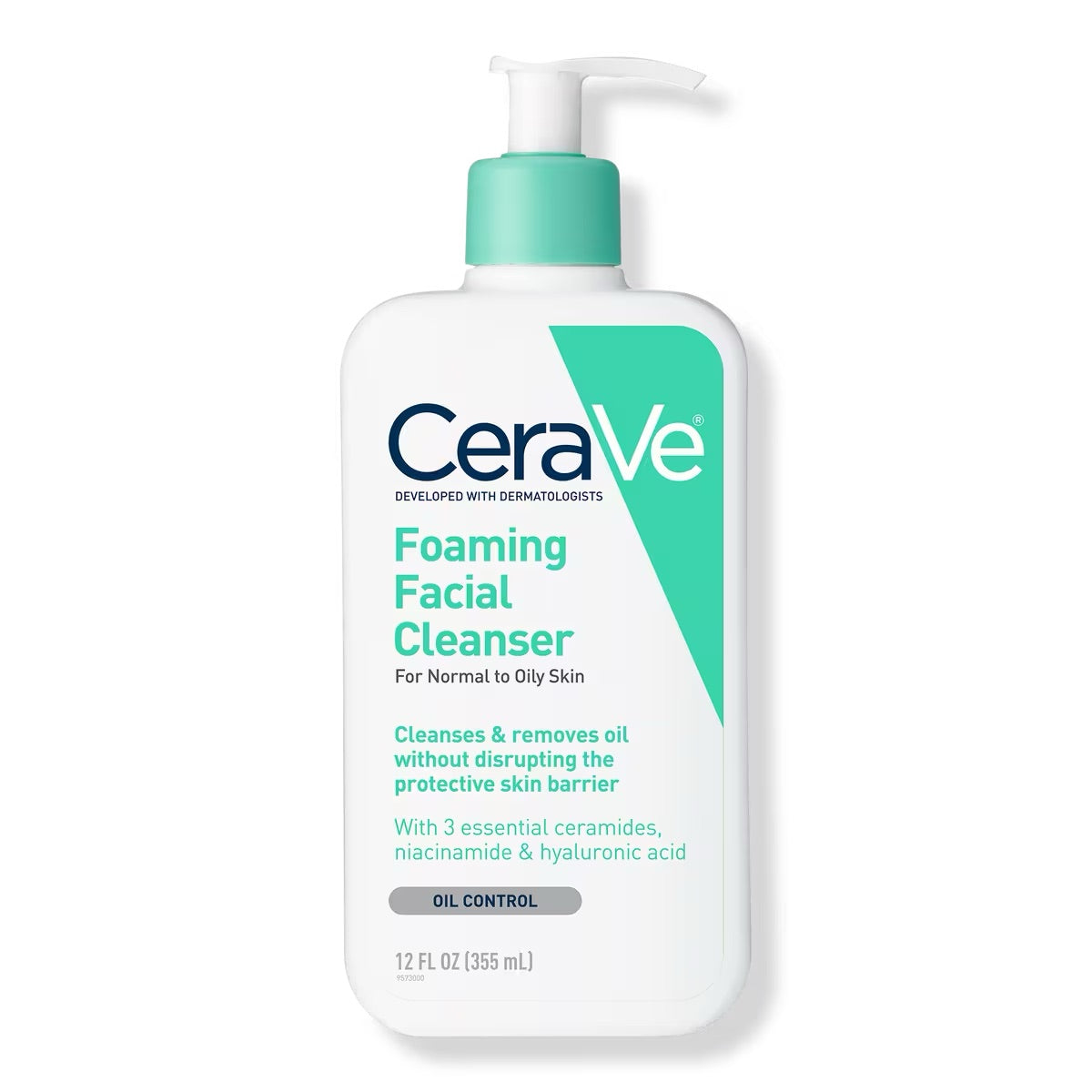 Cerave Foaming Facial Cleanser, Gel-Based Face Wash for Balanced to Oily Skin
