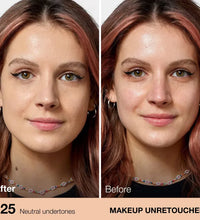 Before and after applying Maybelline Fit Me Matte + Poreless Foundation on face, even coverage and matte finish