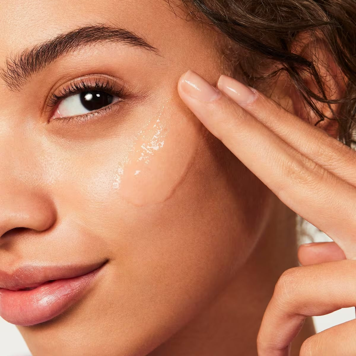 elf primer clear gel texture swatch on skin